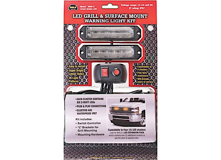 Wolo - Led Grill & Surface Mount Warning Light Amber - 8000-A