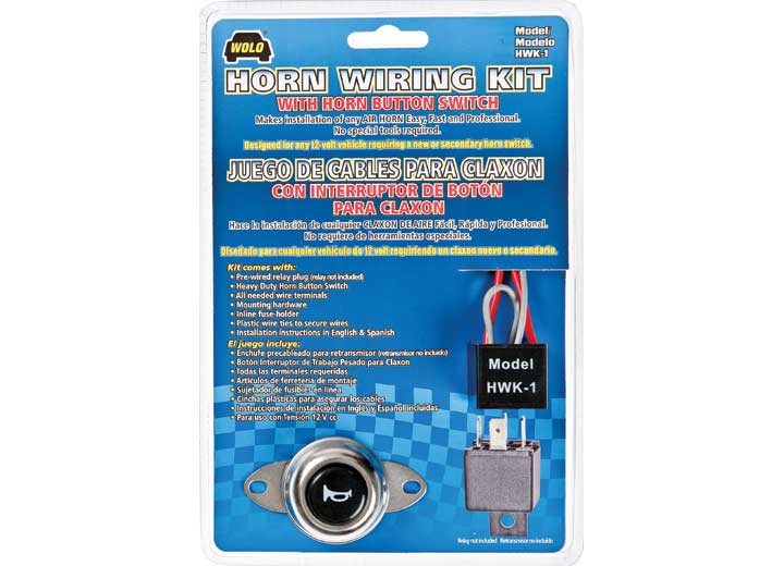 Wolo - Complete Plugnplay Wiring Kit With Horn Button Switch For All Direct Drive Air - HWK-1