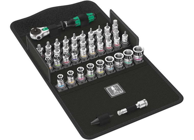 Wera Tools - 8100 Sa Allin Zyklop Speed Ratchet Set 1/4in Drive Metric 42 Pcs - 5003755001