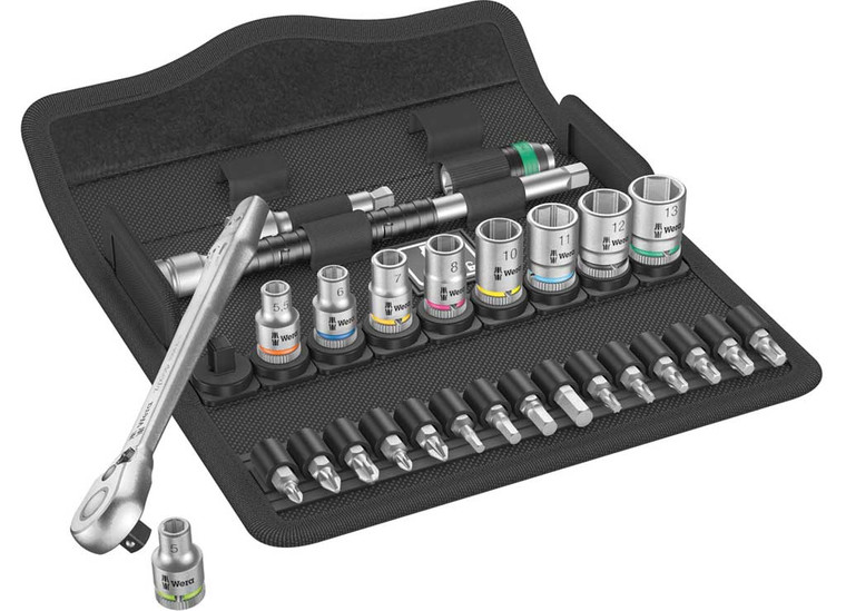 Wera Tools - 8100 Sa 8 Zyklop Metal Ratchet Set W/ Switch Lever 1/4in Drive Metric 28 Pcs - 5004018001