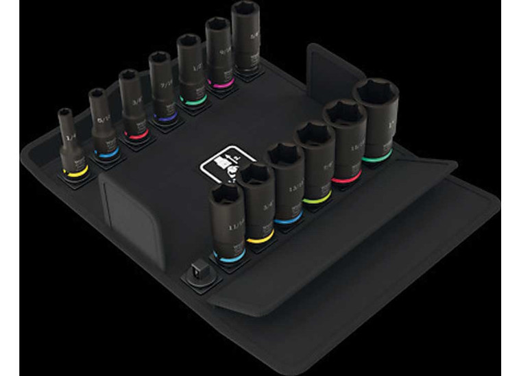 Wera Tools - 8790 B Impaktor Deep Imperial Set 3/8in 13 Pcs - 5005581001