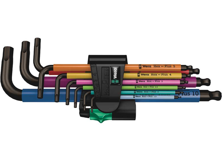Wera Tools - 950 Spkl/9 Sm Multicolour Long Arm Hex Key Set Pack Of 5 - 5022089001