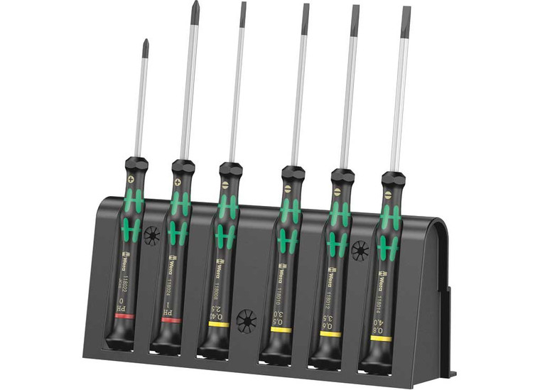 Wera Tools - 2035/6 B Screwdriver Set And Rack For Electronic Apps 6 Pcs - 5118152001