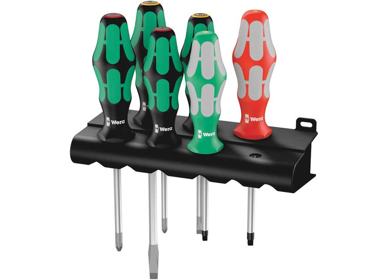 Wera Tools - 334/368/6 Screwdriver Set And Rack 6 Pcs - 5347778001
