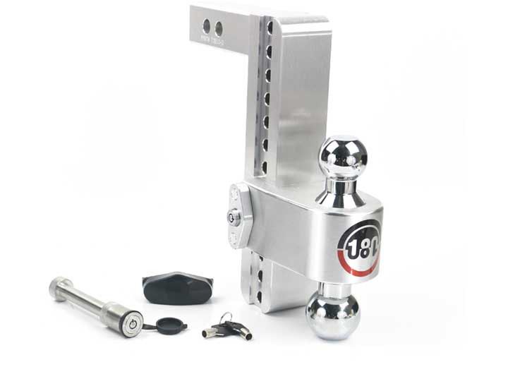 Weigh Safe - 180 Turnover Ball 10 Drop Hitch W/ 2 Shank & Chrome Plated  2 & 25/16 Ball W/w503 Keyed Alike - CTB10-2-KA