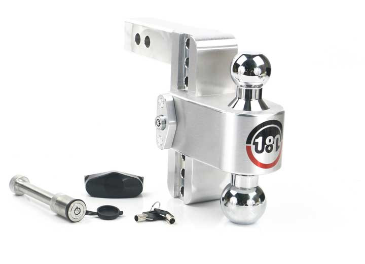 Weigh Safe - 180 Turnover Ball 6 Drop Hitch W/ 2 Shank & Chrome Plated  2 & 25/16 Ball W/w503 Keyed Alike - CTB6-2-KA
