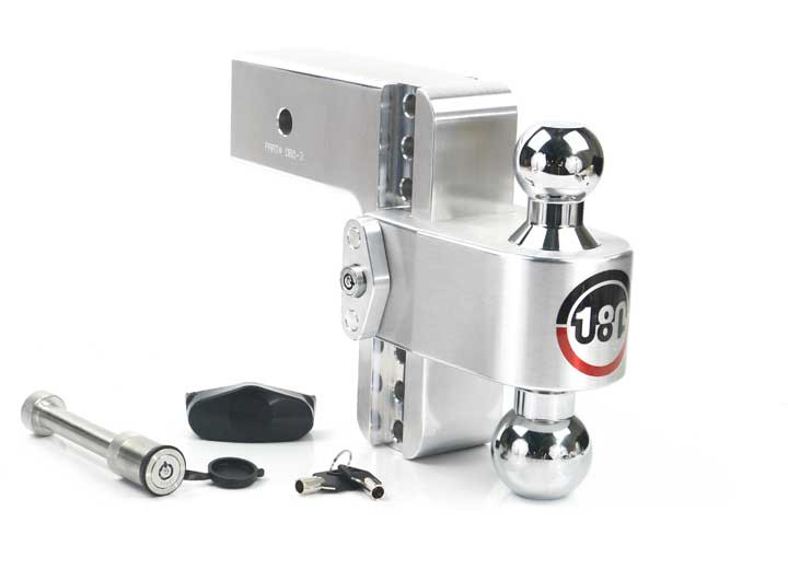 Weigh Safe - 180 Turnover Ball 6 Drop Hitch W/ 3 Shank & Chrome Plated  2 & 25/16 Ball W/w503 Keyed Alike - CTB6-3-KA