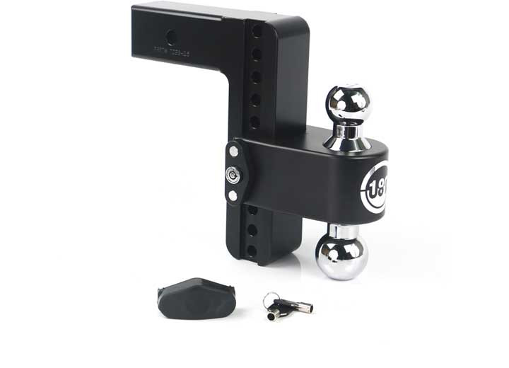 Weigh Safe - Turnover Ball  8in Drop Hitch W/ 2.5in Shank (8k/14.5k Gtwr)w/cerakote - CTB8-2.5-CER-BLA