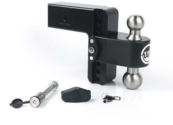 Weigh Safe - Turnover Ball  6in Drop Hitch W/ 3in Shank (8k/21k Gtwr)w/cerakote - LTB6-3-KA-CER-BLA