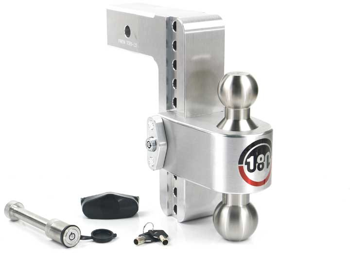 Weigh Safe - Turnover Ball 8 Drop Hitch W/ 2.5 Shank Keyed Alike Ws05 Included - LTB8-2.5-KA