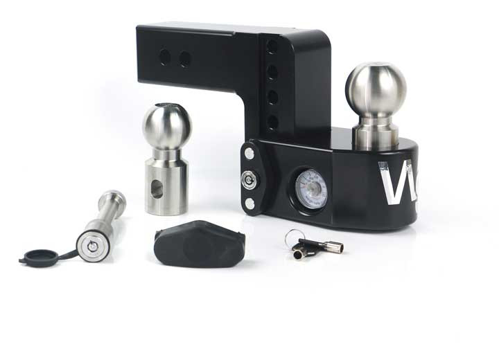 Weigh Safe - Weigh Safe 4in Drop Hitch W/ 2.5in Shank (8k/14.5k Gtwr)w/cerakote - WS4-2.5-KA-CER-BLA