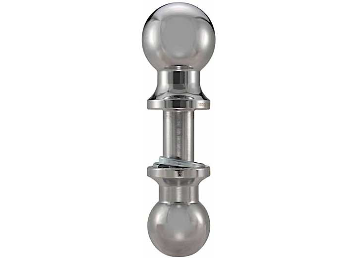 Trimax Locks - 2in & 25/16in Double Tow Ball  Chrome For Aluminum Hitches - TDBAL22516