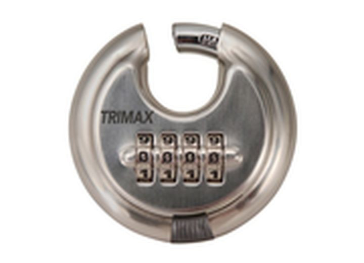 Trimax Locks - Stainless Steel 70mm Round Disc Padlock W/ Combination Resettable Lock - TRPC170