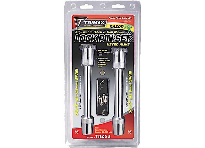 Trimax Locks - Razor Rp Adjustable Hitch Keyed Alike Lock Set - TRZ52