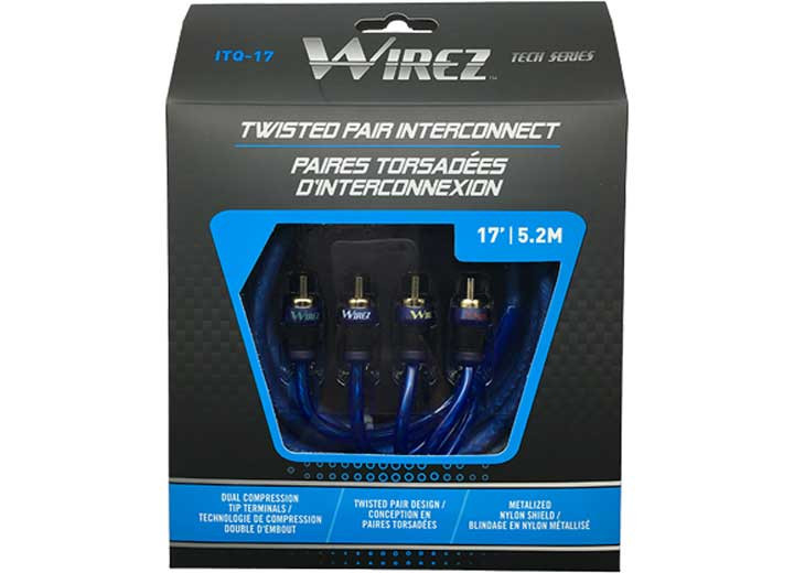 Wirez Inc - Cable 17ft Twisted Rca (4ea) - ITQ-17