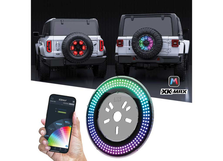 XK Glow - 07c Wrangler Xkmax Rgbw 5th Wheel Light W/sequential Turn/brake/reverse - MX-5WHEEL