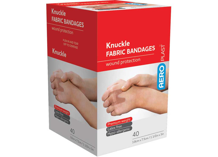 Aero Healthcare - Aeroplast Fabric Knuckle Bandages 40 Per Box 12 Pack Beig - AFP350