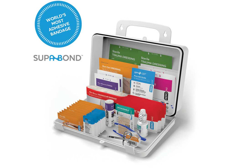 Aero Healthcare - Surefill 25 Series All Purpose First Aid Kit  Weatherproof Plastic Case White - AK25W