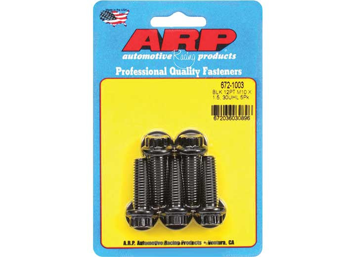 ARP - M10 X 1.50 X 30 12pt Black Oxide Bolts - 672-1003