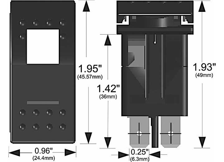 Bulldog - Rocker Switchon/off 5pin White - 20255