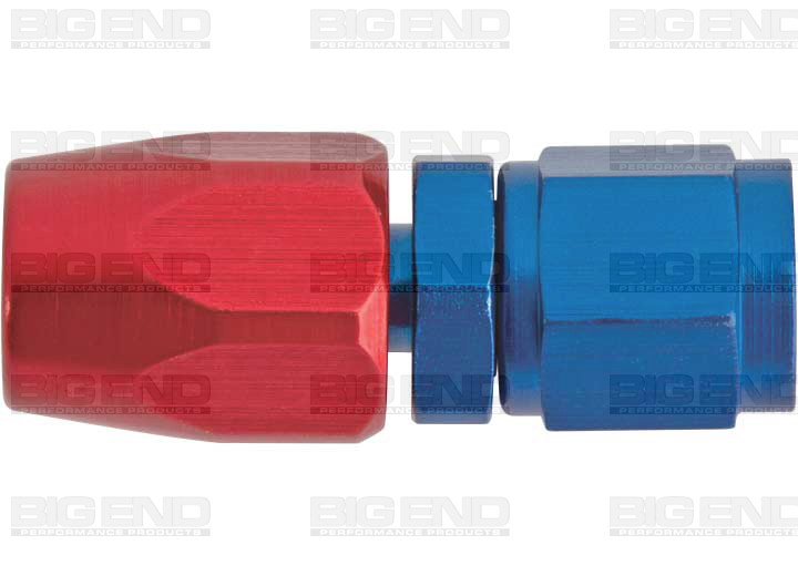 Big End Performance - Red/blue Straight Swivel Aluminum Hose End 4an - 12400