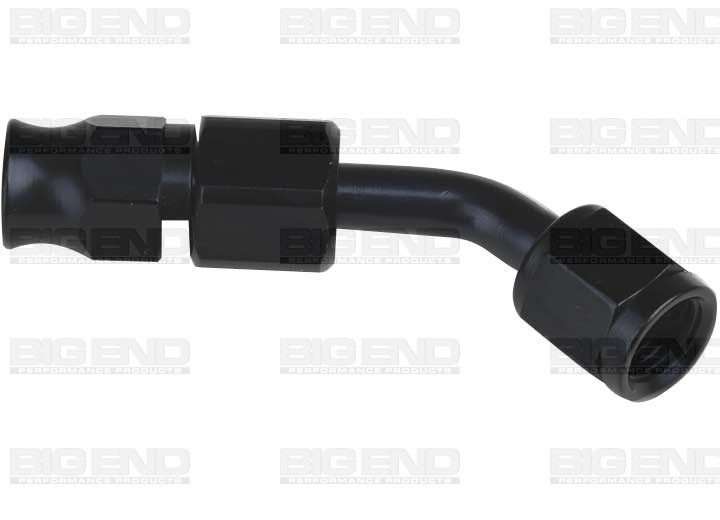 Big End Performance - Ptfe Alum Black Hose End 4an 45 Degree - 23442