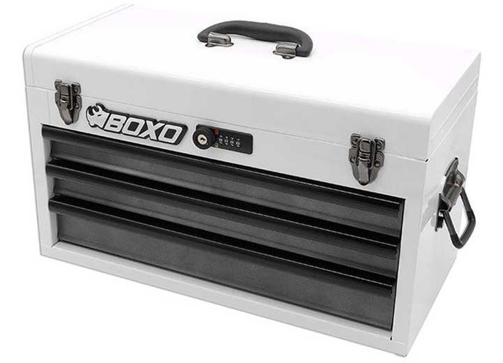 Boxo Tools - 3drawer Portable Steel Tool Box White - ECC20301L-GY1
