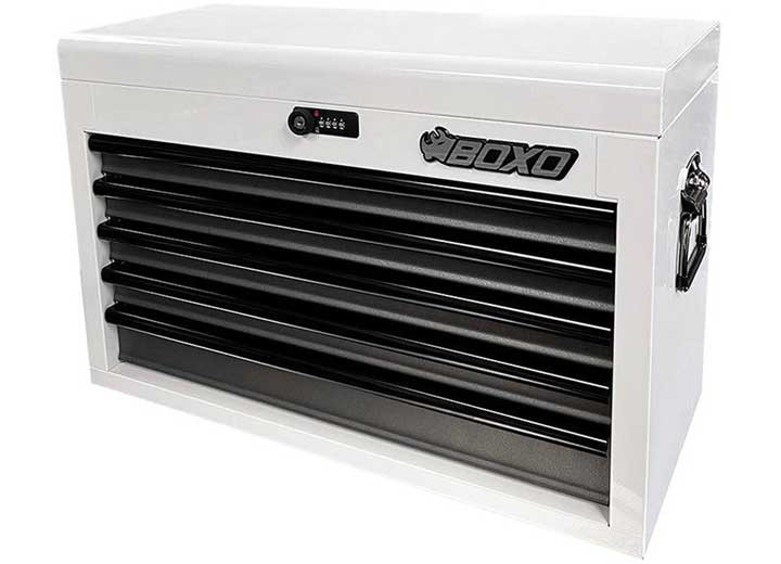 Boxo Tools - 26in 5drawer Portable Steel Tool Box White - ECC26501L-W