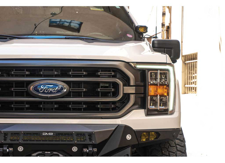 DV8 Offroad - 2123 F150 Adaptive Cruise Control Relocation Bracket Black - ABFF-01