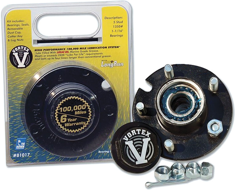 Dexter Marine Of GA - Highperformance Vortex Hub Kit5stud With 11/16in Inner/outer Bearings Ecoat 1350 Lbs. Capacity - K08-525-C2