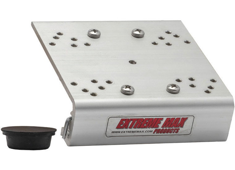 Extreme Max - Alum Slider Base W/predrilled Mount Holes For Crestliner Suremount Gunnel System - 3005.4428