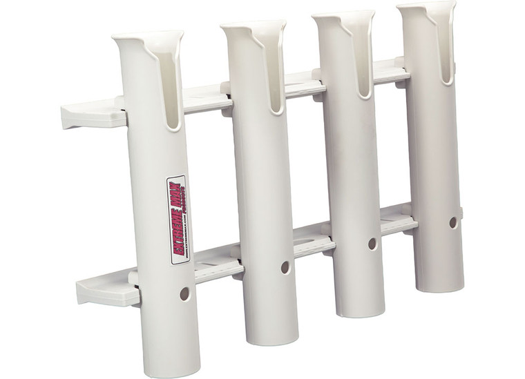 Extreme Max - Wallmount Poly Fishing Rod Holder 4rod White - 3005.5644