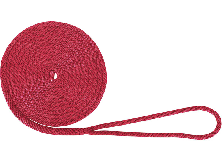 Extreme Max - Boattector Solid Braid Mfp Dock Line 3/8in X 15ft Red - 3006.2006
