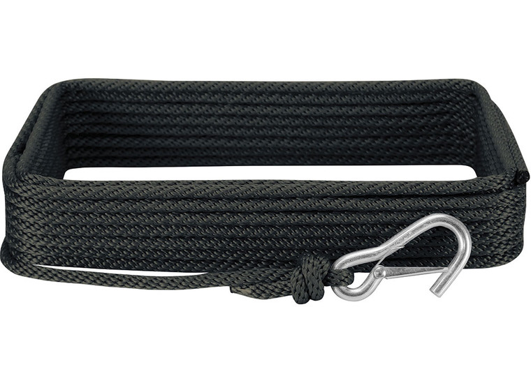 Extreme Max - Exmax Solid Braid Mfp Anchorline W/snap 3/8x50' Black - 3006.2027