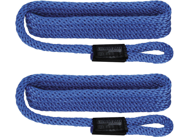 Extreme Max - Boattector Solid Braid Mfp Fender Line 3/8in X 5ft Royal Blue(value Pack Of 2) - 3006.2159