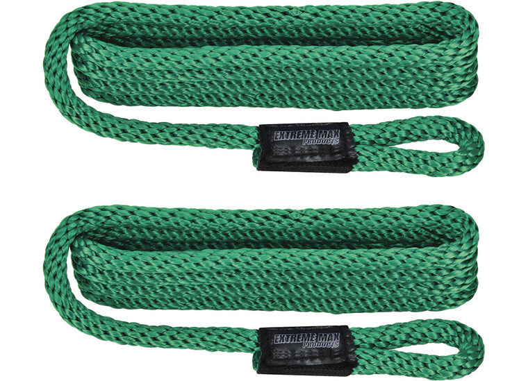 Extreme Max - Boattector Solid Braid Mfp Fender Line 3/8in X 5ft Forest Green(value Pack Of 2) - 3006.2162