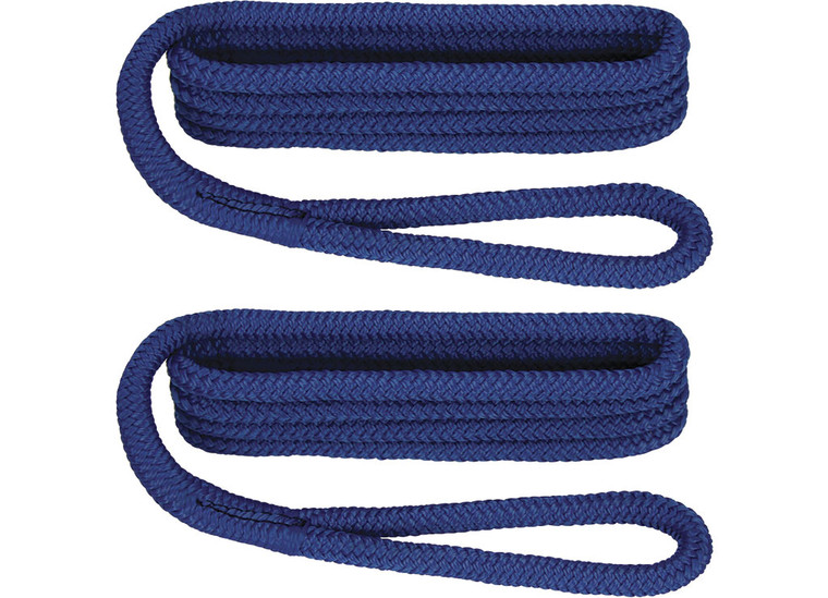 Extreme Max - Boattector Premium Double Braid Nylon Fender Line 3/8in X 6ft Royal Blue(value Pack Of 2) - 3006.2171
