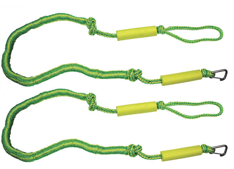 Extreme Max - Boattector Pwc Bungee Dock Line 6ft Green/yellow(value Pack Of 2) - 3006.2577