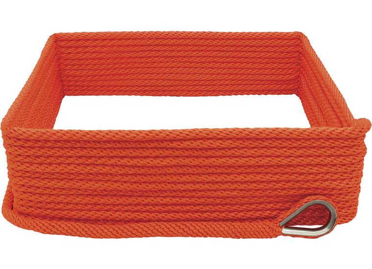 Extreme Max - Boattector Solid Braid Mfp Anchor Line With Thimble 3/8in X 100ft Neon Orange - 3006.2654
