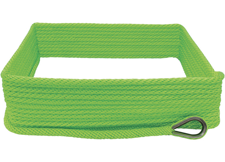 Extreme Max - Boattector Solid Braid Mfp Anchor Line With Thimble 3/8in X 100ft Neon Green - 3006.2657