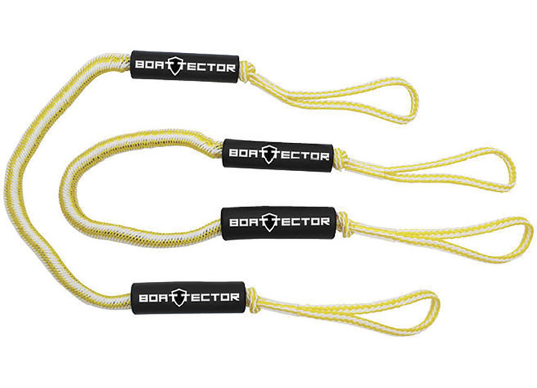 Extreme Max - Boattector Bungee Dock Line 5ft Yellow/white(value Pack Of 2) - 3006.2741