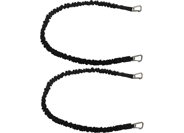 Extreme Max - Boattector Highstrength Line Snubber & Storage Bungee 60in W/ Compact Hooks Black(value Pack Of 2) - 3006.2774
