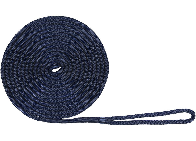 Extreme Max - Boattector Double Braid Nylon Dock Line 1/2in X 15ft Navy - 3006.2945