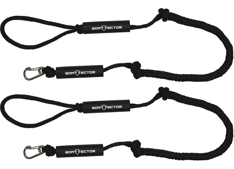 Extreme Max - Boattector Pwc Bungee Dock Line 6ft Black(value Pack Of 2) - 3006.2978
