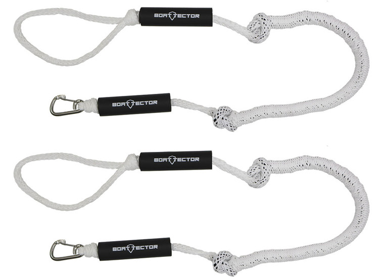 Extreme Max - Boattector Pwc Bungee Dock Line 6ft White(value Pack Of 2) - 3006.2981