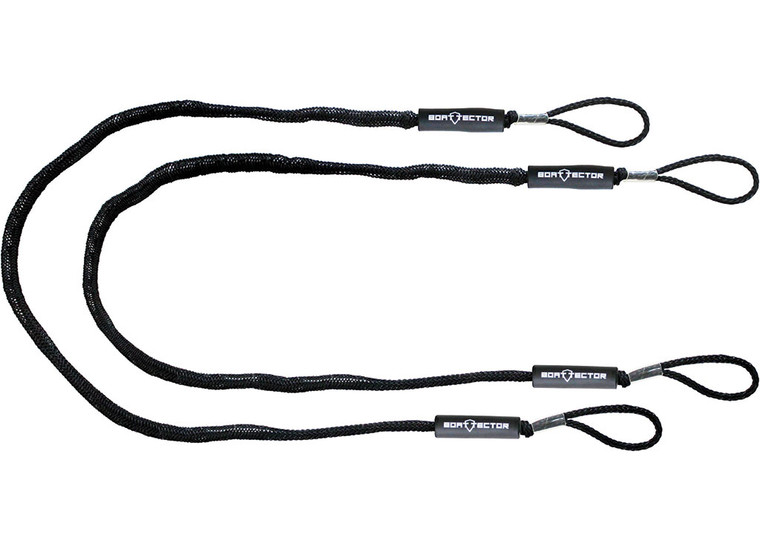 Extreme Max - Boattector Bungee Dock Line 7ft Black(value Pack Of 2) - 3006.3036