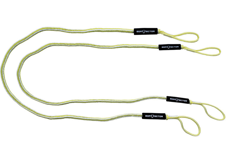 Extreme Max - Boattector Bungee Dock Line 7ft Yellow/white(value Pack Of 2) - 3006.3048