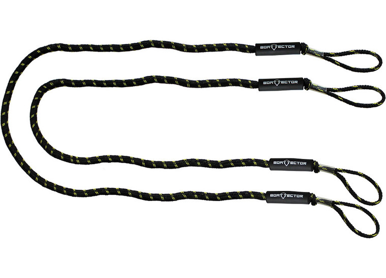 Extreme Max - Boattector Bungee Dock Line 7ft Black/gold(value Pack Of 2) - 3006.3053