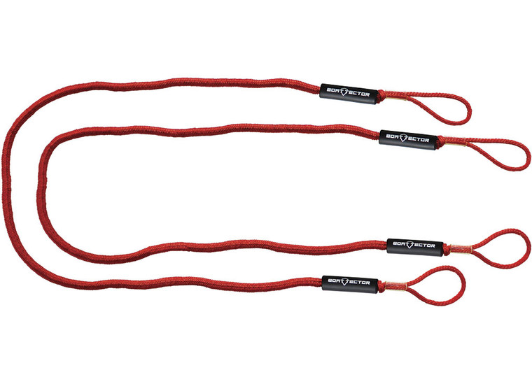 Extreme Max - Boattector Bungee Dock Line 8ft Red(value Pack Of 2) - 3006.3075