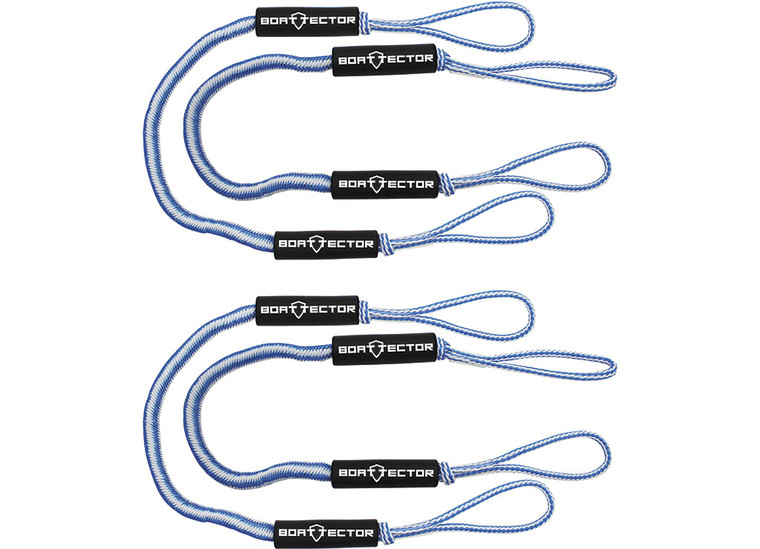 Extreme Max - Boattector Bungee Dock 5ft Blue/white(value Pack Of 4) - 3006.3273